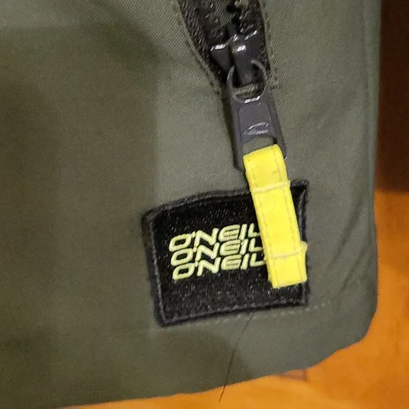 Boys Large 12 Oneill Snow Jacket Lime and Olive - Picture 4 of 9